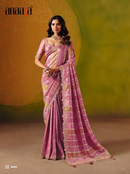 Pink Colour Anaara By Tathastu Silk Designer Saree Exporters In India 8404